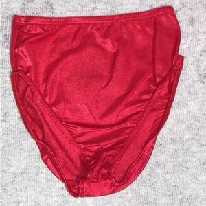 Vintage Wolf Fording & Co Red Satin ￼Second Skin Spandex Shiny Dance Panties S